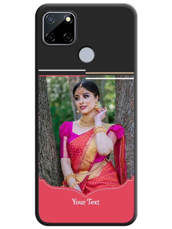 Custom Classic Plain Design with Name on Photo on Space Black Soft Matte Phone Cover - Realme Narzo 20