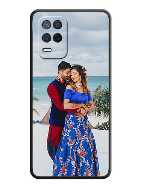Custom Full Single Pic Upload On Space Black Personalized Soft Matte Phone Covers -Realme Narzo 30 5G
