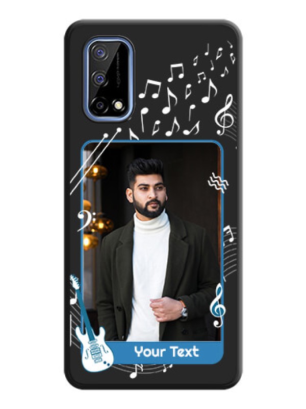 Custom Musical Theme Design with Text on Photo on Space Black Soft Matte Mobile Case - Realme Narzo 30 Pro 5G