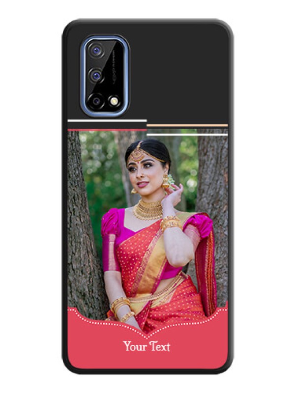 Custom Classic Plain Design with Name on Photo on Space Black Soft Matte Phone Cover - Realme Narzo 30 Pro 5G