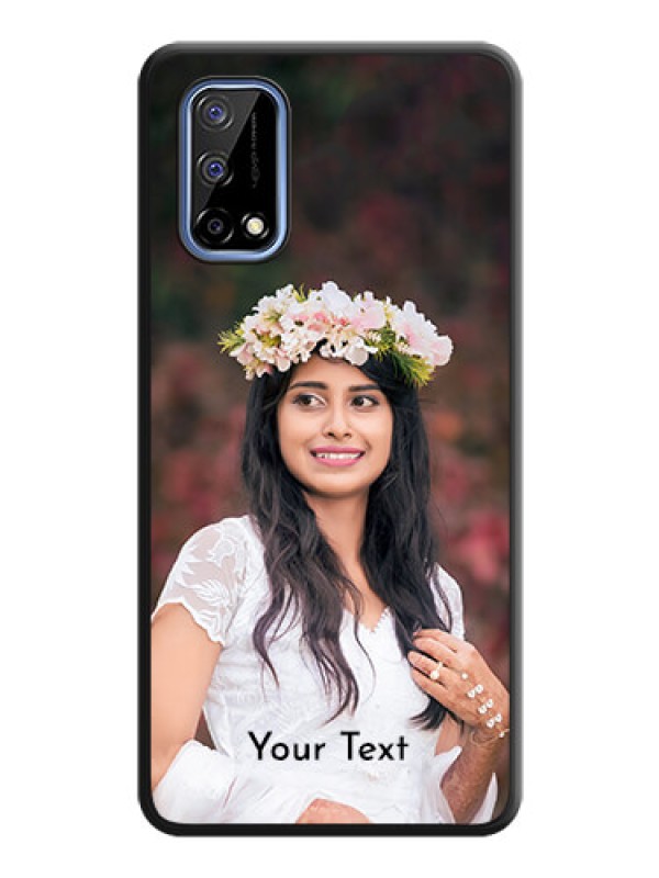 Custom Full Single Pic Upload With Text On Space Black Personalized Soft Matte Phone Covers -Realme Narzo 30 Pro 5G
