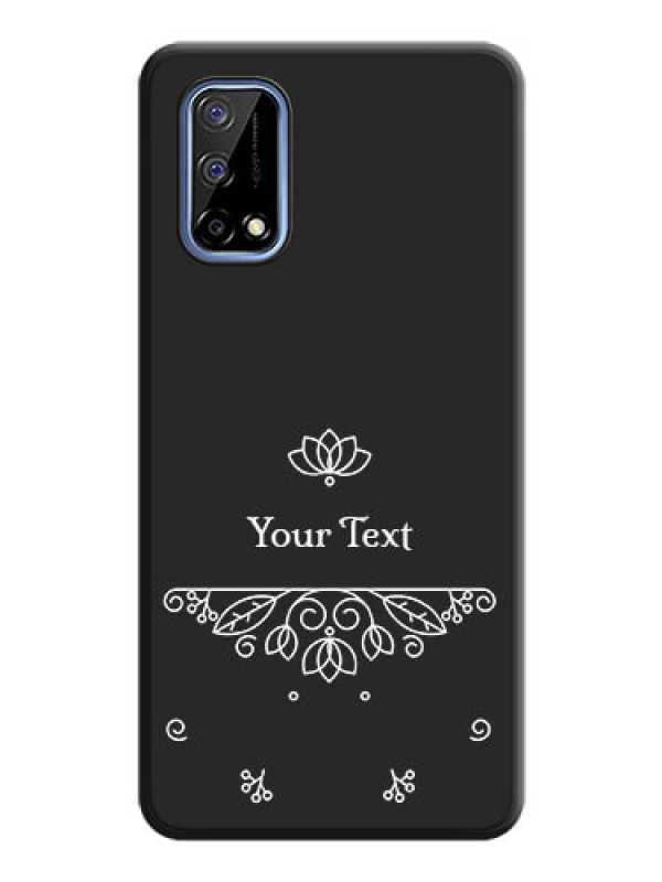Custom Lotus Garden Custom Text On Space Black Personalized Soft Matte Phone Covers -Realme Narzo 30 Pro 5G