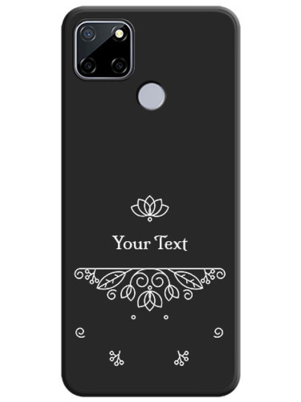 Custom Lotus Garden Custom Text On Space Black Personalized Soft Matte Phone Covers -Realme Narzo 30A