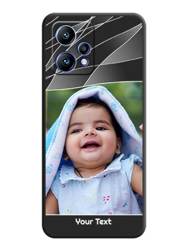 Custom Mixed Wave Lines on Photo on Space Black Soft Matte Mobile Cover - Realme Narzo 50 Pro 5G
