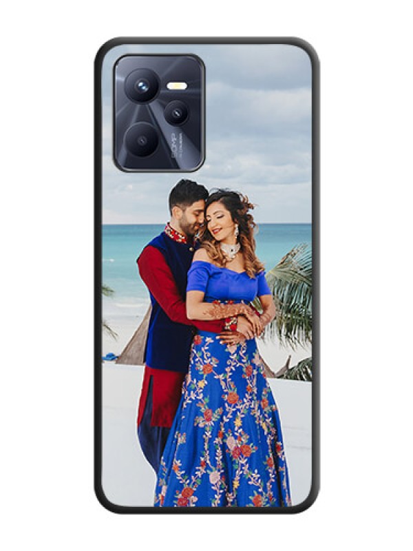 Custom Full Single Pic Upload On Space Black Personalized Soft Matte Phone Covers -Realme Narzo 50A Prime