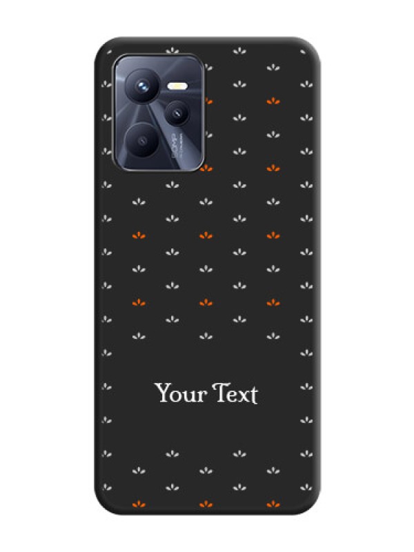Custom Simple Pattern With Custom Text On Space Black Personalized Soft Matte Phone Covers -Realme Narzo 50A Prime