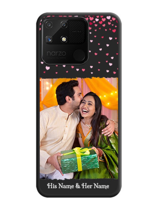 Custom Fall in Love with Your Partner  on Photo on Space Black Soft Matte Phone Cover - Realme Narzo 50A
