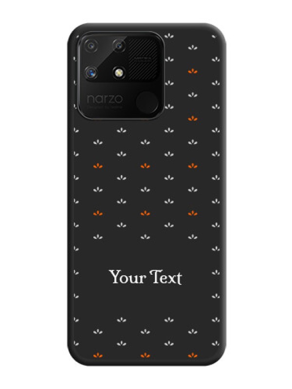Custom Simple Pattern With Custom Text On Space Black Personalized Soft Matte Phone Covers -Realme Narzo 50A