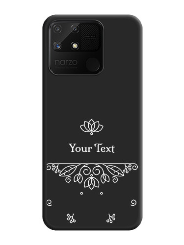 Custom Lotus Garden Custom Text On Space Black Personalized Soft Matte Phone Covers -Realme Narzo 50A