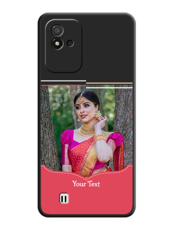 Custom Classic Plain Design with Name on Photo on Space Black Soft Matte Phone Cover - Realme Narzo 50i