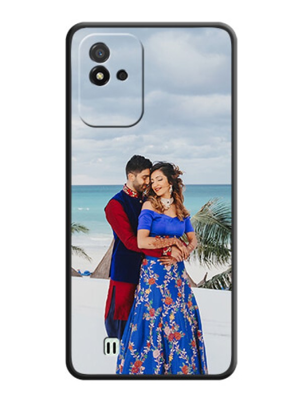 Custom Full Single Pic Upload On Space Black Personalized Soft Matte Phone Covers -Realme Narzo 50I