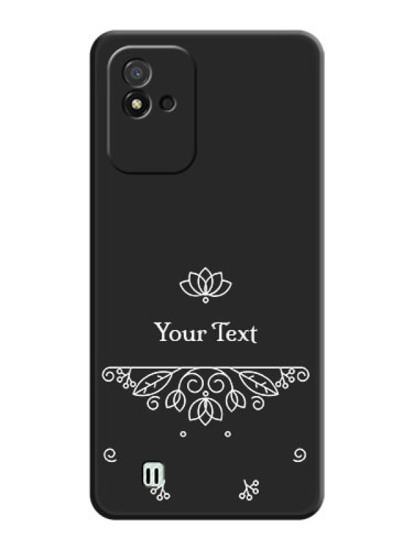 Custom Lotus Garden Custom Text On Space Black Personalized Soft Matte Phone Covers -Realme Narzo 50I