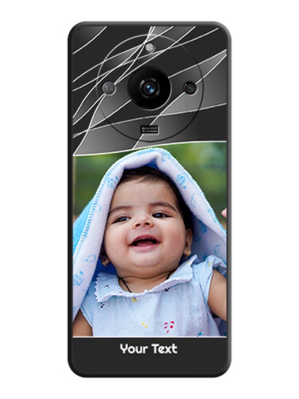 Custom Mixed Wave Lines - Photo on Space Black Soft Matte Mobile Cover - Realme Narzo 60 5G