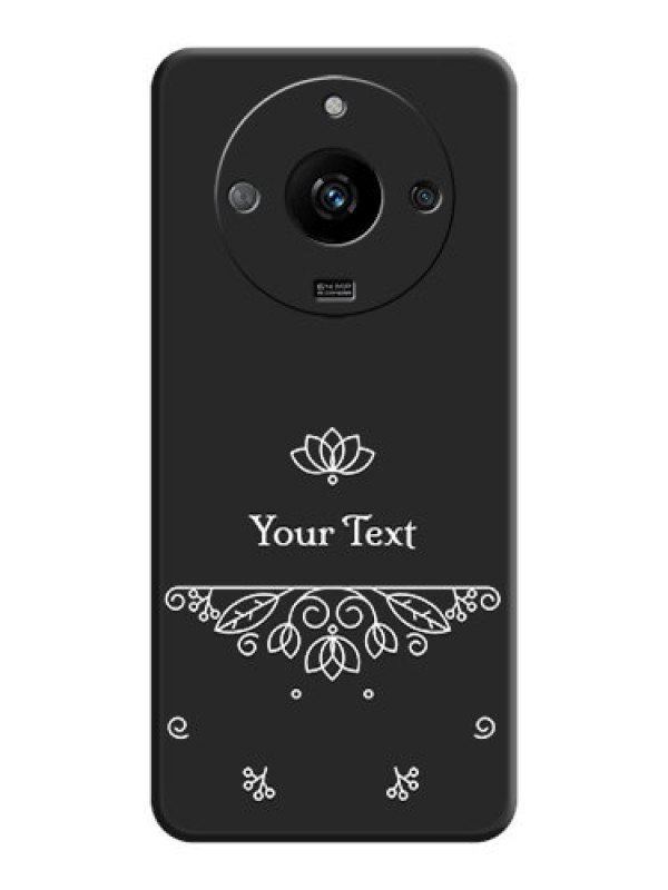 Custom Lotus Garden Custom Text On Space Black Personalized Soft Matte Phone Covers - Realme Narzo 60 5G