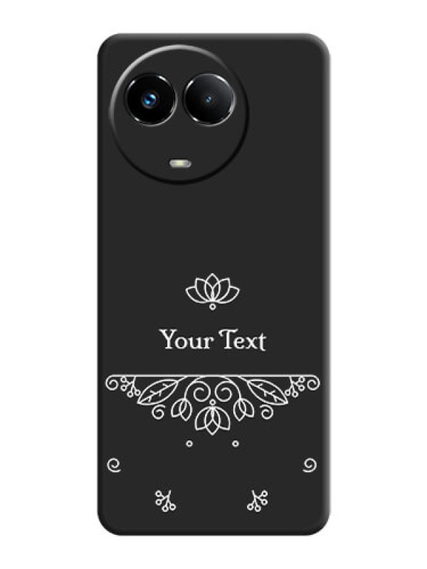 Custom Lotus Garden Custom Text On Space Black Custom Soft Matte Mobile Back Cover - Narzo 60X 5G