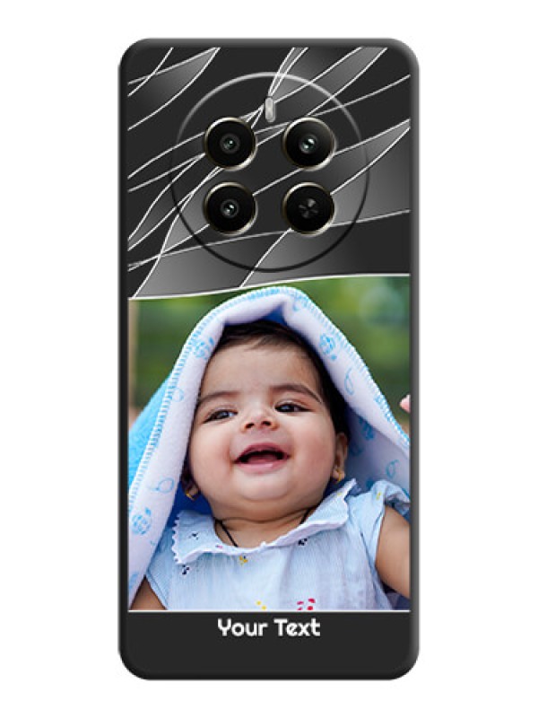 Custom Mixed Wave Lines - Photo on Space Black Soft Matte Mobile Cover - Realme Narzo 70 5G