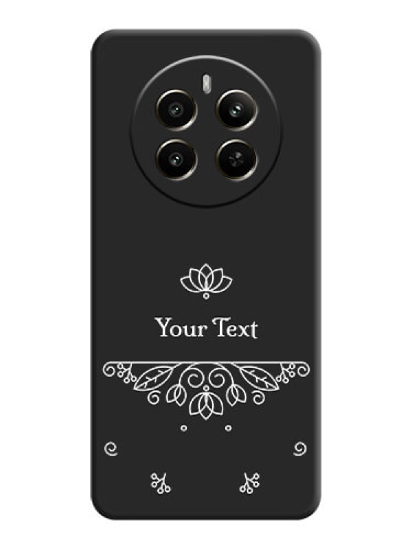 Custom Lotus Garden Custom Text On Space Black Personalized Soft Matte Phone Covers - Narzo 70 Pro 5G