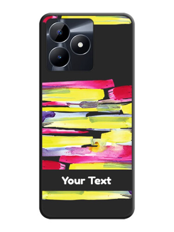 Custom Brush Coloured on Space Black Personalized Soft Matte Phone Covers - Realme Narzo N53
