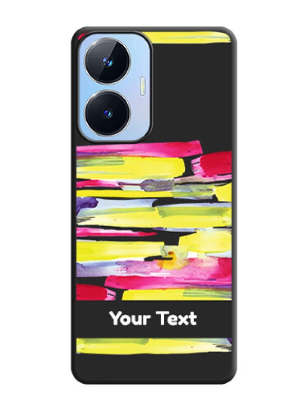 Custom Brush Coloured on Space Black Personalized Soft Matte Phone Covers - Realme Narzo N55