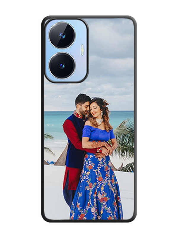 Custom Full Single Pic Upload On Space Black Personalized Soft Matte Phone Covers -Realme Narzo N55