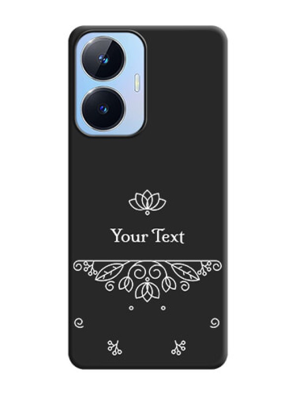 Custom Lotus Garden Custom Text On Space Black Personalized Soft Matte Phone Covers -Realme Narzo N55