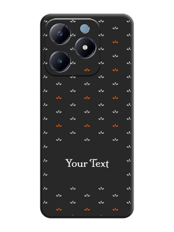 Custom Simple Pattern With Custom Text On Space Black Custom Soft Matte Mobile Back Cover - Realme Narzo N63