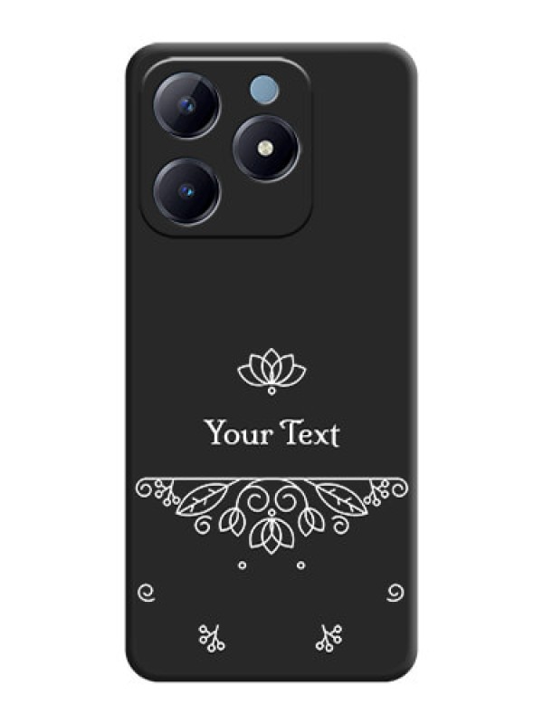 Custom Lotus Garden Custom Text On Space Black Custom Soft Matte Mobile Back Cover - Realme Narzo N63