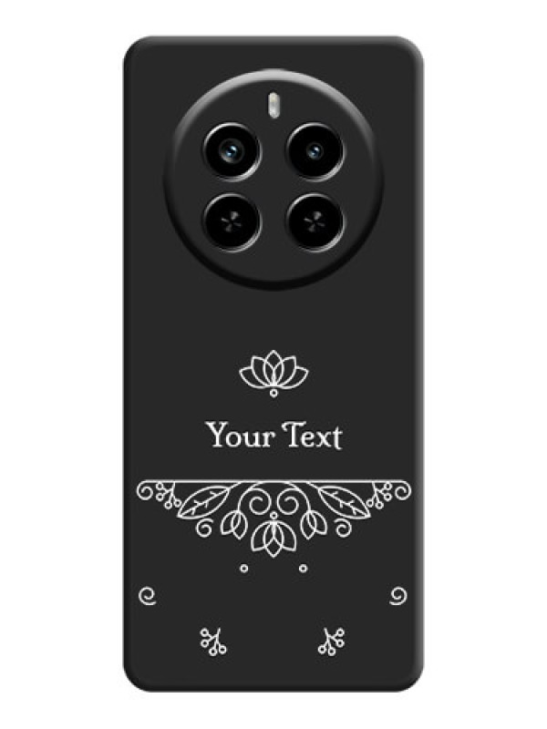 Custom Lotus Garden Custom Text On Space Black Custom Soft Matte Mobile Back Cover - Realme P1 Pro 5G