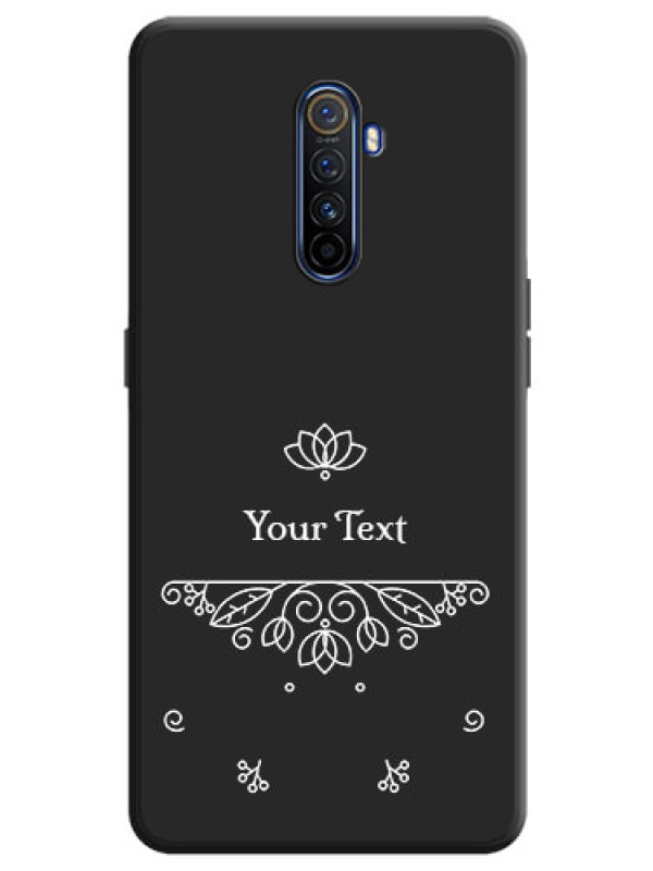Custom Lotus Garden Custom Text On Space Black Personalized Soft Matte Phone Covers -Realme X2 Pro