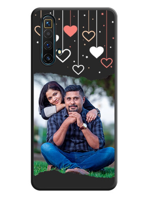 Custom Love Hangings with Splash Wave Picture on Space Black Custom Soft Matte Phone Back Cover - Realme X3 SuperZoom