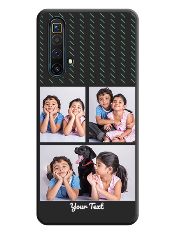 Custom Cross Dotted Pattern with 2 Image Holder  on Personalised Space Black Soft Matte Cases - Realme X3 SuperZoom