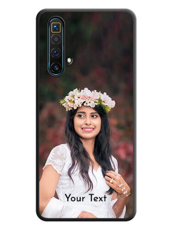 Custom Full Single Pic Upload With Text On Space Black Personalized Soft Matte Phone Covers -Realme X3 Super Zoom