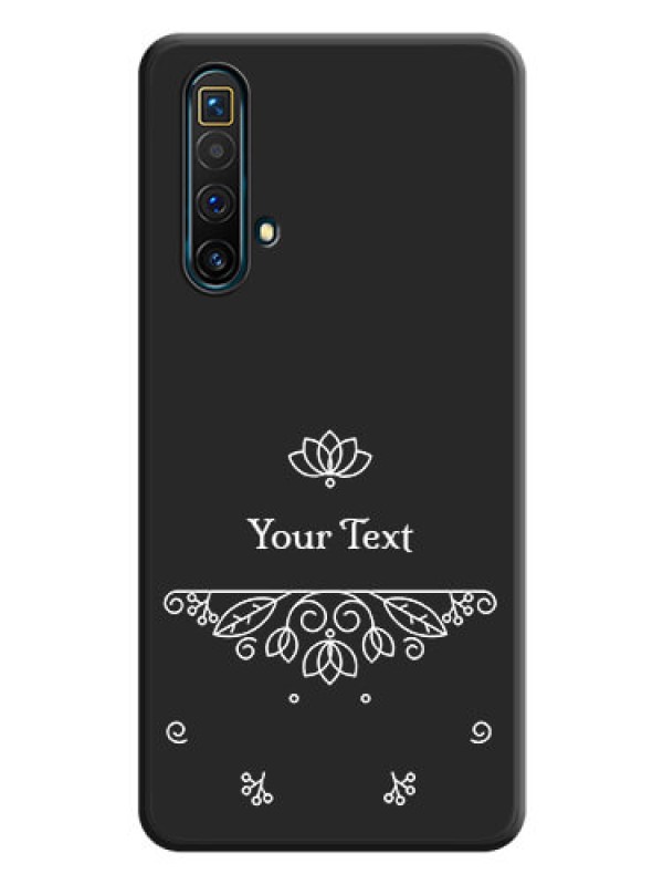 Custom Lotus Garden Custom Text On Space Black Personalized Soft Matte Phone Covers -Realme X3 Super Zoom
