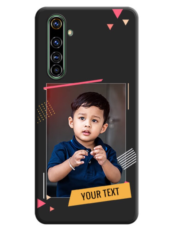 Custom Photo Frame with Triangle Small Dots - Photo on Space Black Soft Matte Back Cover - Realme X50 Pro 5G