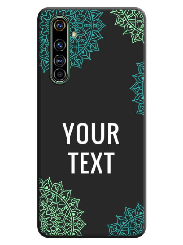 Custom Your Name with Floral Design on Space Black Custom Soft Matte Back Cover - Realme X50 Pro 5G