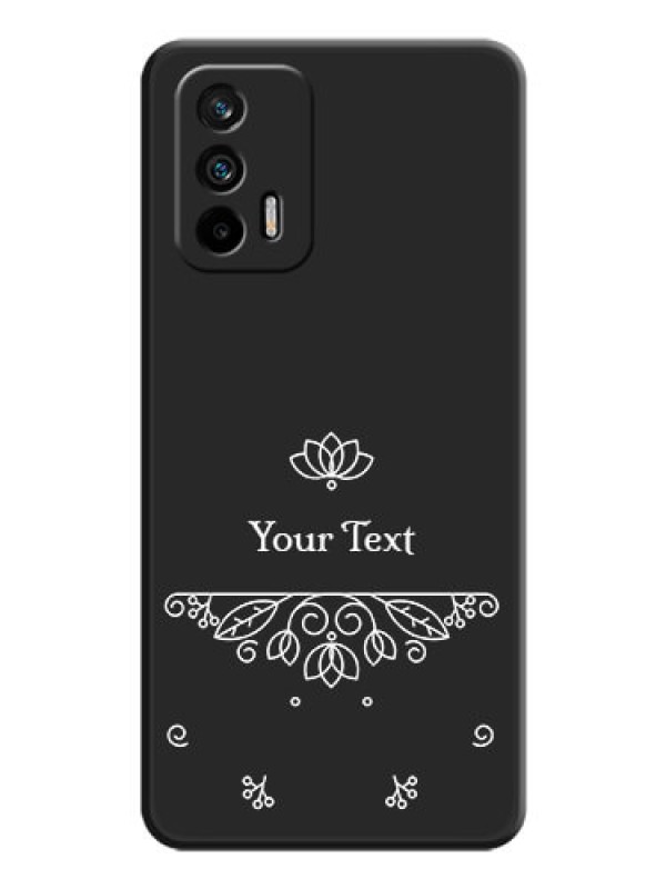Custom Lotus Garden Custom Text On Space Black Personalized Soft Matte Phone Covers -Realme X7 Max 5G