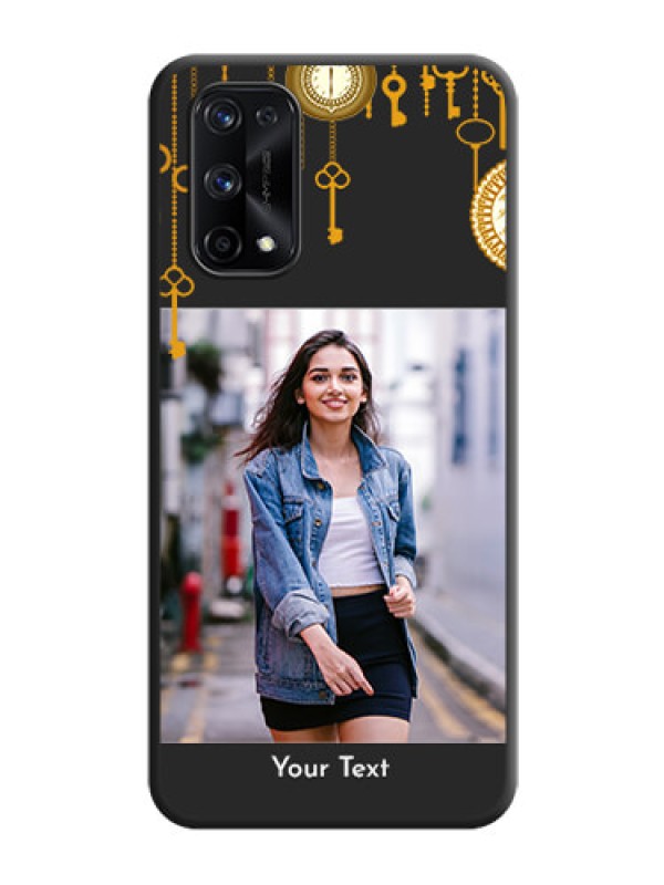 Custom Decorative Design with Text on Space Black Custom Soft Matte Back Cover - Realme X7 Pro