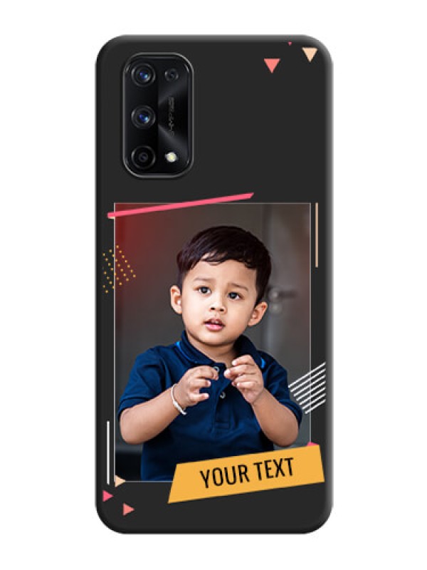 Custom Photo Frame with Triangle Small Dots on Photo on Space Black Soft Matte Back Cover - Realme X7 Pro