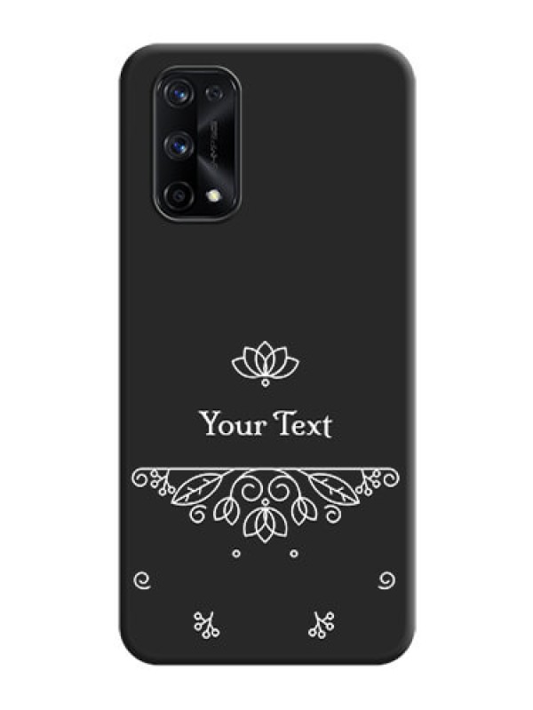 Custom Lotus Garden Custom Text On Space Black Personalized Soft Matte Phone Covers -Realme X7 Pro
