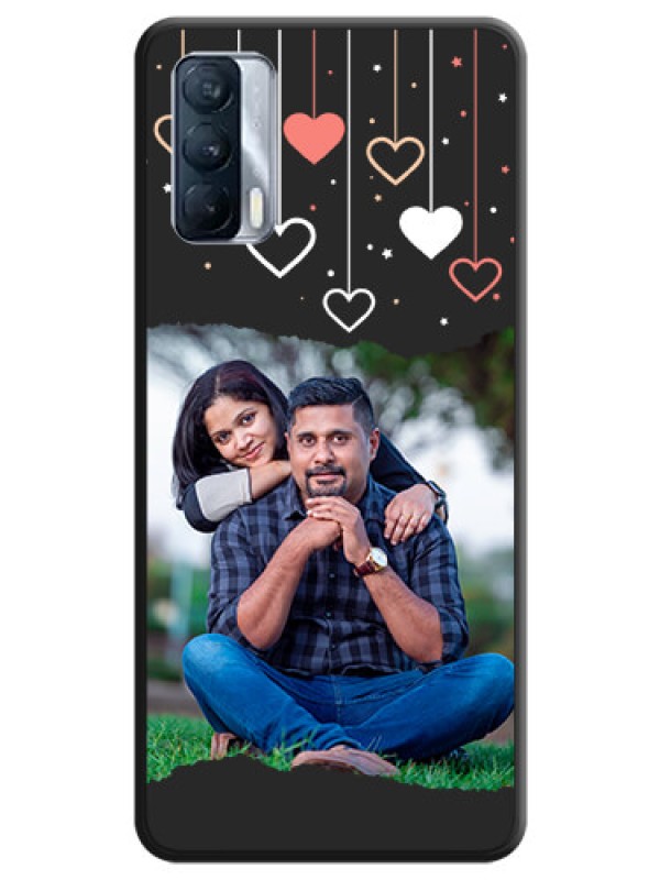 Custom Love Hangings with Splash Wave Picture on Space Black Custom Soft Matte Phone Back Cover - Realme X7