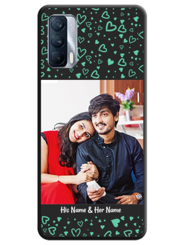 Custom Sea Green Indefinite Love Pattern on Photo on Space Black Soft Matte Mobile Cover - Realme X7