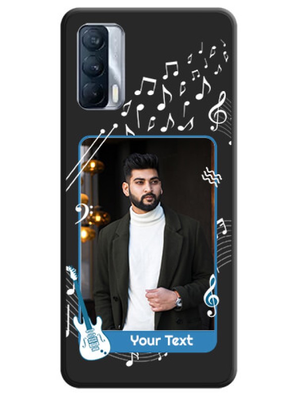 Custom Musical Theme Design with Text on Photo on Space Black Soft Matte Mobile Case - Realme X7