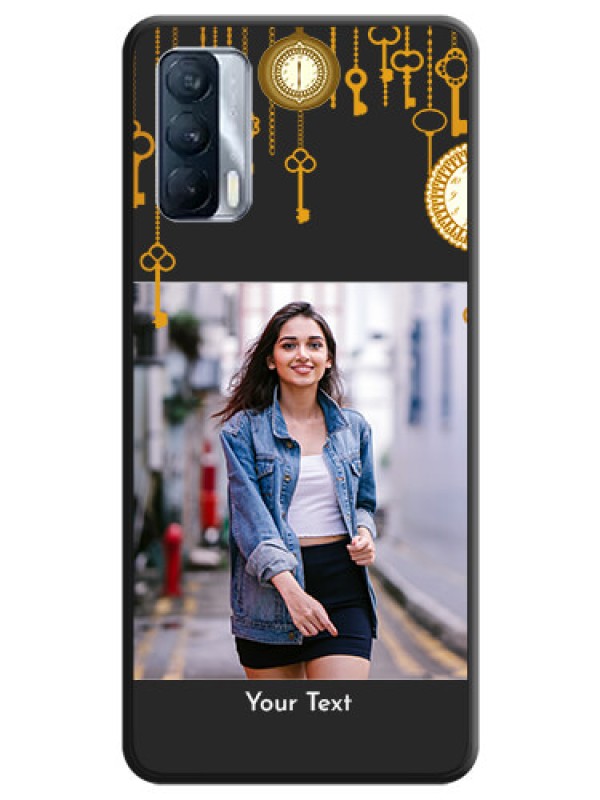 Custom Decorative Design with Text on Space Black Custom Soft Matte Back Cover - Realme X7
