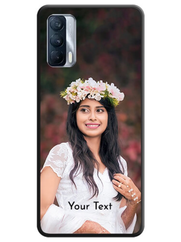 Custom Full Single Pic Upload With Text On Space Black Personalized Soft Matte Phone Covers -Realme X7