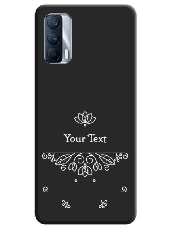 Custom Lotus Garden Custom Text On Space Black Personalized Soft Matte Phone Covers -Realme X7