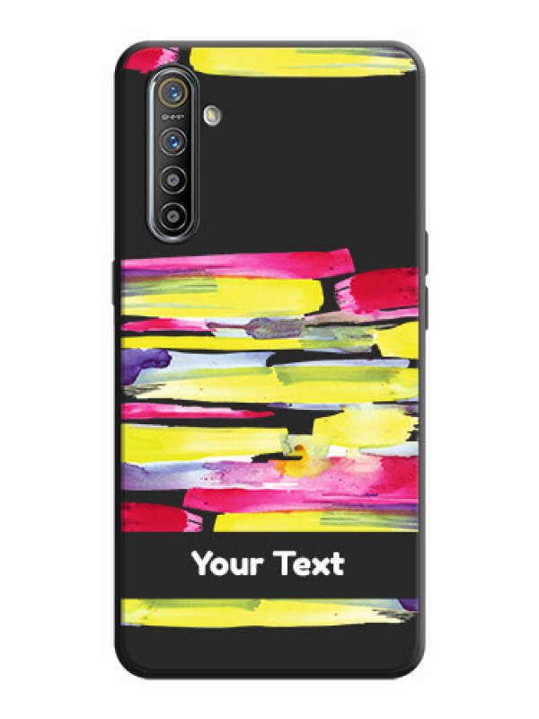 Custom Brush Coloured on Space Black Personalized Soft Matte Phone Covers - Realme XT