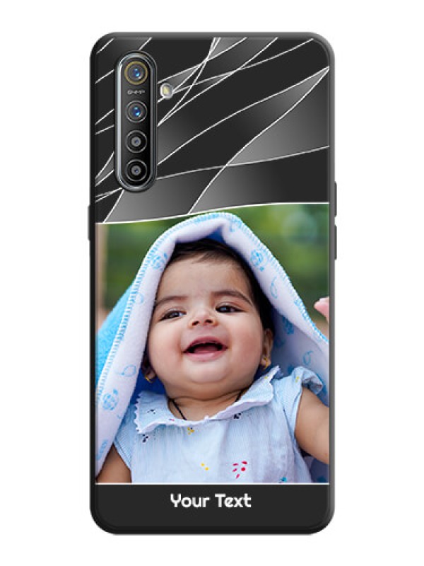 Custom Mixed Wave Lines - Photo on Space Black Soft Matte Mobile Cover - Realme XT