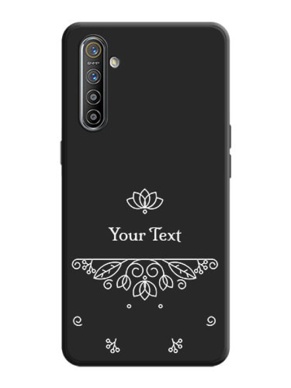 Custom Lotus Garden Custom Text On Space Black Personalized Soft Matte Phone Covers -Realme Xt
