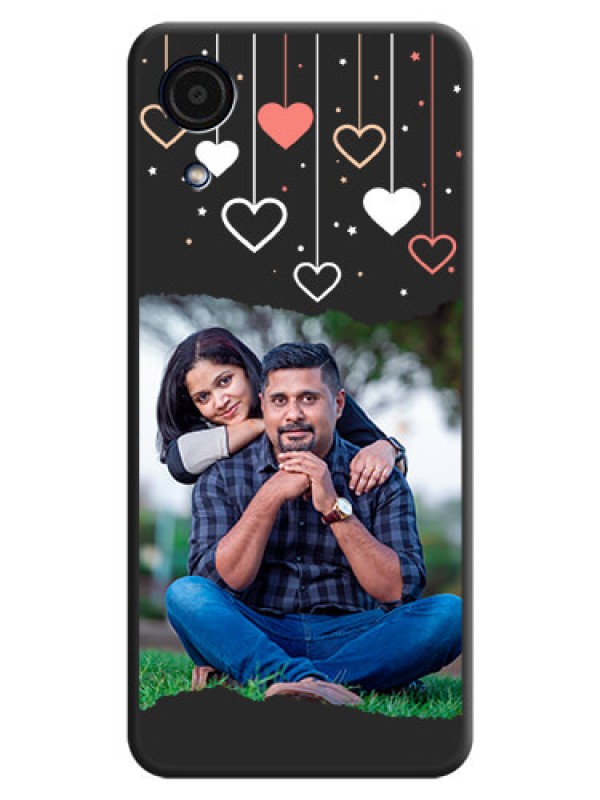 Custom Love Hangings with Splash Wave Picture on Space Black Custom Soft Matte Phone Back Cover - Galaxy A03 Core