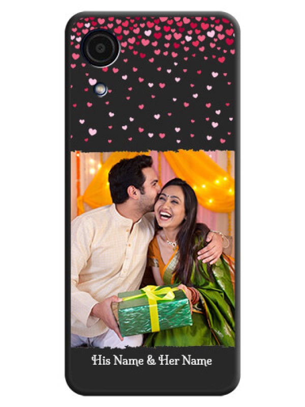 Custom Fall in Love with Your Partner on Photo on Space Black Soft Matte Phone Cover - Galaxy A03 Core